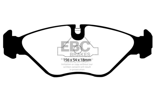 EBC Front Yellowstuff Pads for Saab 9000 2.0 BHP 1990 DP4751R