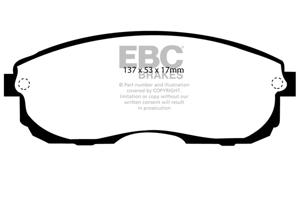 EBC Front Yellowstuff Pads for Nissan Maxima 3.0 BHP 1990 DP4775R