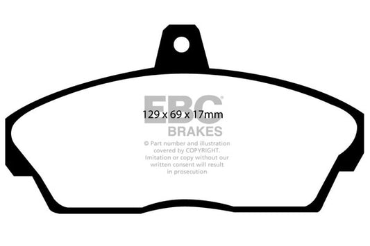 EBC Front Greenstuff Pads for Honda Civic MA9 1.5 BHP 1995 DP2815