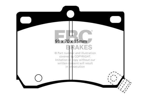 EBC Front Yellowstuff Pads for Mazda 323 GTi 1.8 BHP 1990 DP4824R