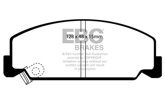 EBC Front Greenstuff Pads for Honda Accord CA4 1.6 BHP 1990 DP2911