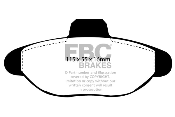 EBC Front Greenstuff Pads for Fiat Cinquecento 0.9 BHP 1993 DP2944