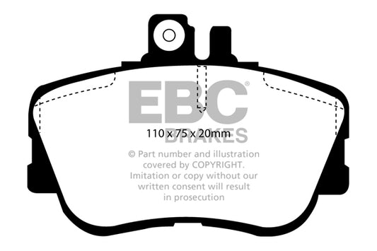 EBC Front Greenstuff Pads for Mercedes C Class (W202) C180 BHP 1993 DP2962