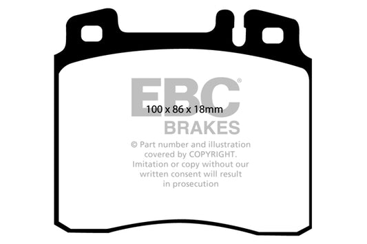 EBC Front Redstuff Pads for Mercedes CL Class (C140) CL420 BHP 1996 DP3963C