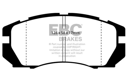 EBC Front Yellowstuff Pads for Subaru Legacy BC5 2.0 T BHP 1992 DP4966R