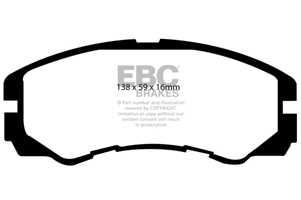 EBC Front Greenstuff Pads for Opel Frontera 2.0 BHP 1995 DP6973