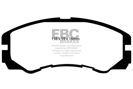 EBC Front Greenstuff Pads for Opel Frontera 2.0 BHP 1995 DP6973