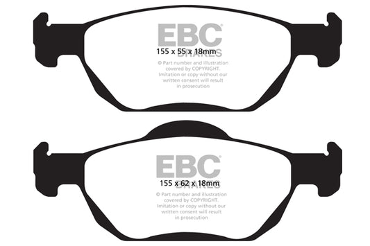 EBC Front Greenstuff Pads for Honda Accord CU1 2.0 BHP 2008 DP22000