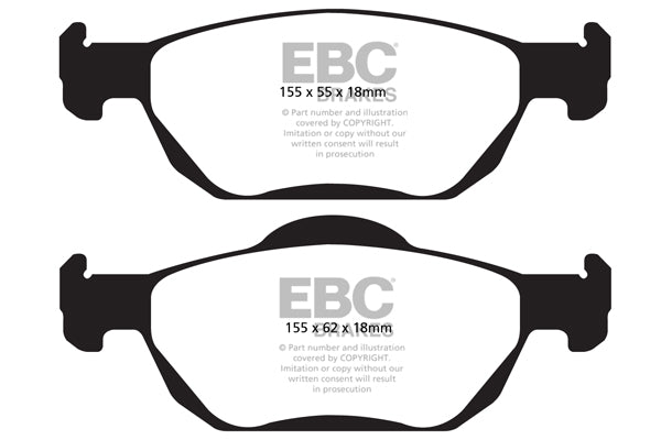 EBC Front Yellowstuff Pads for Honda Accord CU1 2.0 BHP 2008 DP42000R