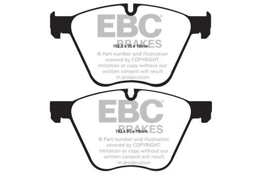 EBC Front Redstuff Pads for BMW 5 Series (GT F07) 550 4.4 Twin T BHP 2009 DP32007C