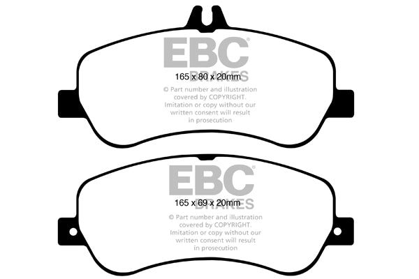 EBC Front Greenstuff Pads for Mercedes GLK Class (X204) GLK200 2.0 184BHP 2013 DP62011