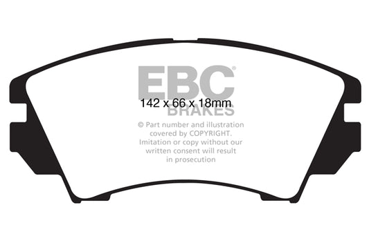 EBC Front Greenstuff Pads for Opel Astra (J) 2.0 TD 160BHP 2012 DP22014