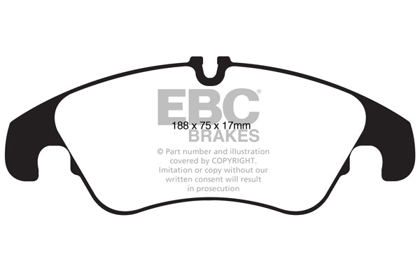 EBC Front Greenstuff Pads for Audi Q5 quattro 8R 2.0 T 180BHP 2008 DP62022