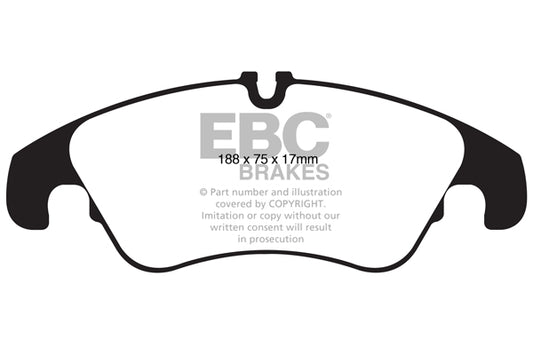 EBC Front Greenstuff Pads for Audi Q5 quattro 8R 2.0 T 180BHP 2008 DP62022