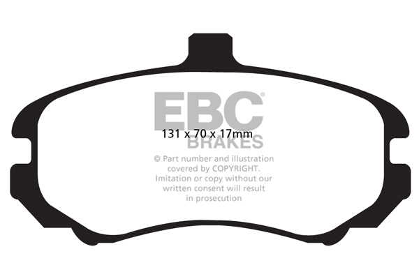 EBC Front Greenstuff Pads for Hyundai Elantra 1.6 BHP 2003 DP22028