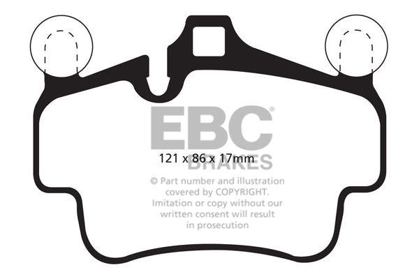 EBC Front Orangestuff Pads for Porsche 911 (997) Carrera 3.6 BHP 2005 DP92029