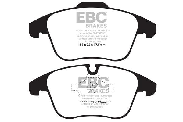 EBC Front Greenstuff Pads for Citroen C5 1.6 BHP 2010 DP22040