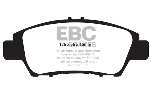 EBC Front Greenstuff Pads for Honda City 1.4 BHP 2008 DP22041