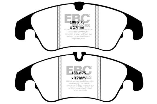 EBC Front Bluestuff NDX Pads for Ford Focus Mk2 RS 2.5 T 305BHP 2009 DP52055NDX