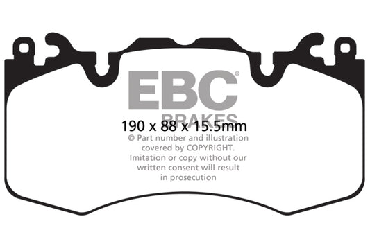 EBC Front Yellowstuff Pads for Land Rover Defender 90 L663 2.0 T 300BHP 2020 DP42064R