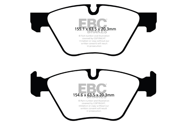 EBC Front Greenstuff Pads for BMW X1 (E84) 2.0 18 150BHP 2010 DP62077