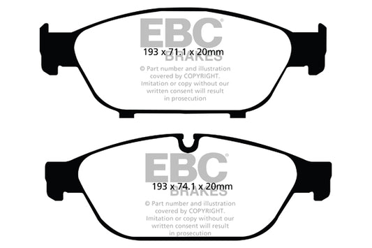 EBC Front Redstuff Pads for Audi A6 allroad quattro C7 3.0 SC 310BHP 2012 DP32086C