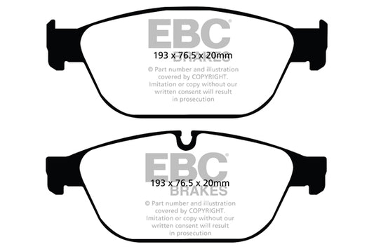 EBC Front Redstuff Pads for Audi A8 quattro D4/4H 4.0 Twin T 420BHP 2012 DP32087C
