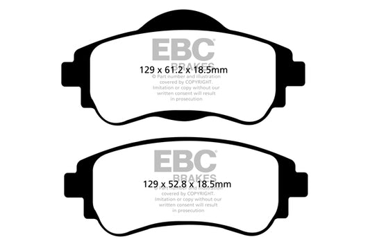 EBC Front Greenstuff Pads for Citroen C4 2nd Generation 1.4 95BHP 2010 DP22109