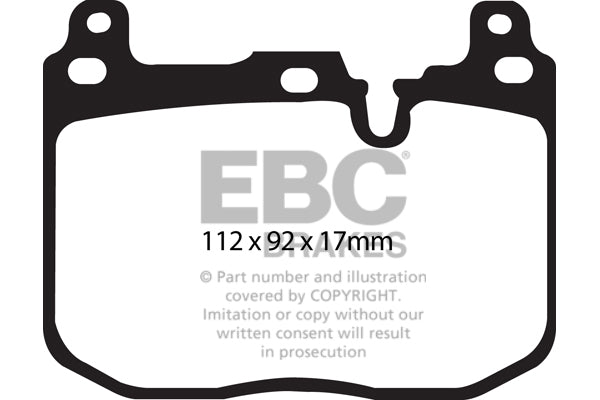 EBC Front Greenstuff Pads for BMW 2 Series (F22 Coupe) 228 2.0 T 240BHP 2014 DP22130