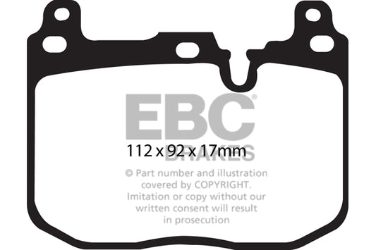EBC Front Greenstuff Pads for BMW 2 Series (F22 Coupe) 228 2.0 T 240BHP 2014 DP22130