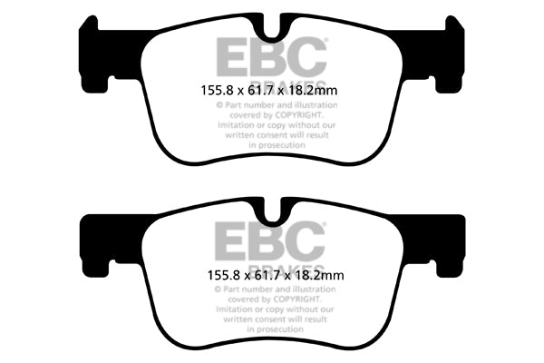 EBC Front Greenstuff Pads for BMW 1 Series (F20) 118 1.6 T BHP 2011 DP22143