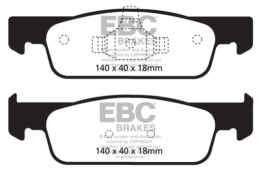 EBC Front Greenstuff Pads for Renault Captur (1st Gen) 0.9 T BHP 2013 DP22146