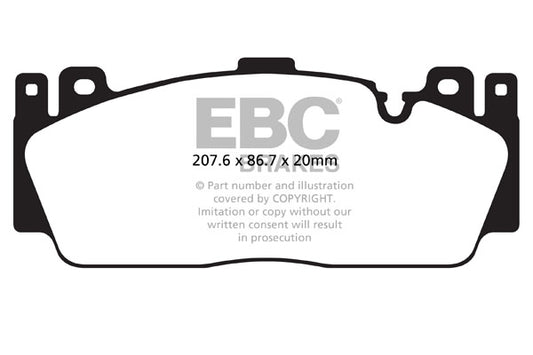EBC Front Orangestuff Pads for BMW M5 F10 4.4 Twin T 560BHP 2011 DP92148