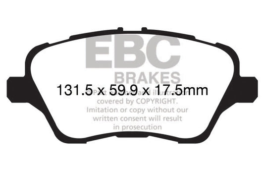 EBC Front Yellowstuff Pads for Ariel Atom 4 2.0 T 321BHP 2019 DP42149R