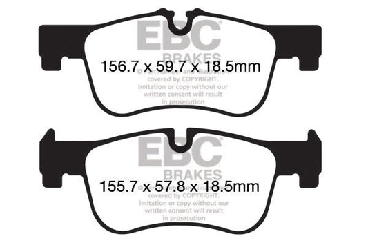 EBC Front Yellowstuff Pads for BMW 1 Series (F20) 114 1.6 TD BHP 2012 DP42155R
