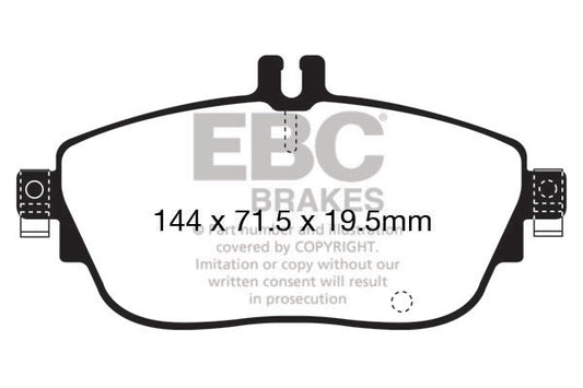 EBC Front Greenstuff Pads for Mercedes A Class (W176) A160 1.6 T 102BHP 2016 DP22165