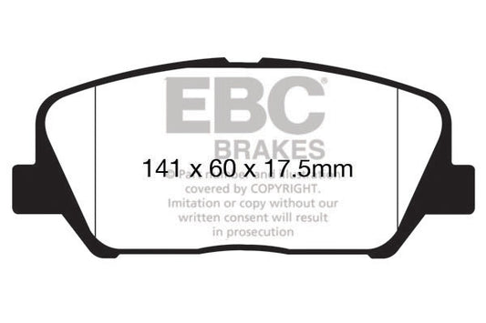 EBC Front Greenstuff Pads for Hyundai i30 GD 1.4 BHP 2012 DP22172