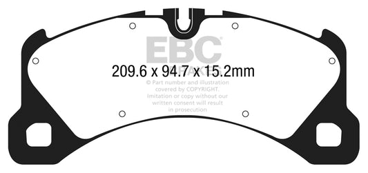 EBC Front Bluestuff NDX Pads for Porsche Macan 3.0 Twin T 335BHP 2014 DP52203NDX