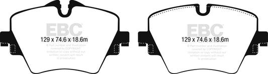 EBC Front Greenstuff Pads for BMW X1 (F48) 1.5 T 18 136BHP 2015 DP62245