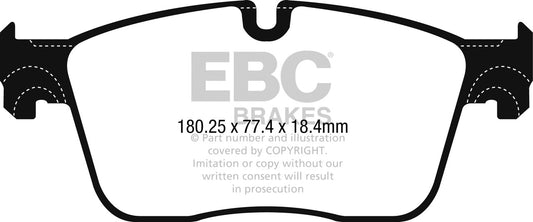 EBC Front Yellowstuff Pads for Jaguar FPace 2.0 T 250BHP 2017 DP42253R
