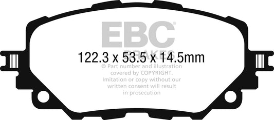EBC Front Yellowstuff Pads for Fiat 124 Spider 1.4 T 140BHP 2016 DP42263R