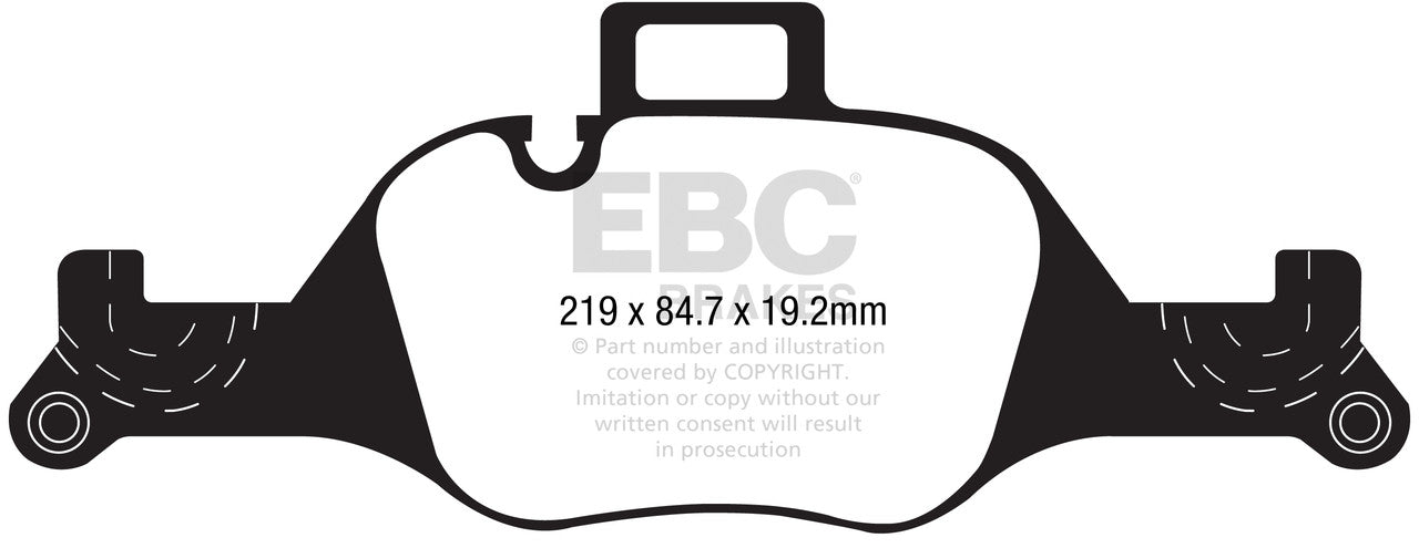 EBC Front Greenstuff Pads for BMW X3 (G01) 2.0 T 20 181BHP 2017 DP62289