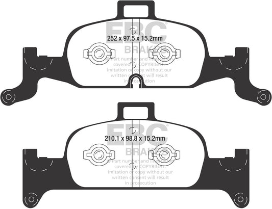 EBC Front Yellowstuff Pads for Audi A4 B9 1.4 T 150BHP 2015 DP42290R