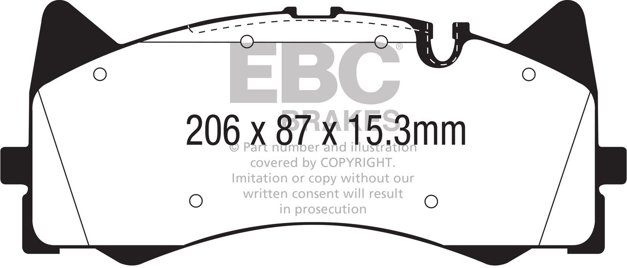 EBC Front Bluestuff NDX Pads for Mercedes AMG GT 4.0 Twin T 462BHP 2014 DP52298NDX