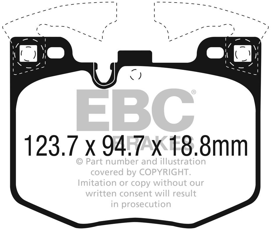 EBC Front Redstuff Pads for BMW 3 Series (G20) 330 2.0 T 255BHP 2019 DP32302C