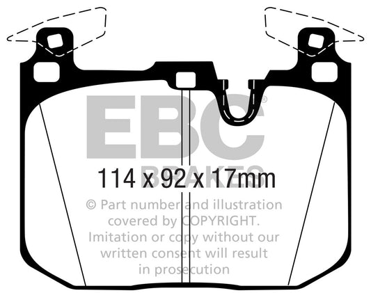 EBC Front Bluestuff NDX Pads for BMW M2 F87, M3 F80, M4 F82 F83 DP52360NDX