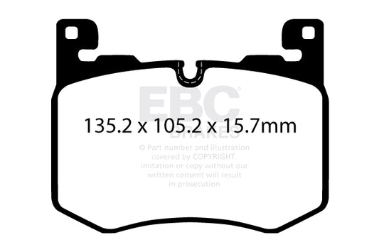 EBC Front Bluestuff NDX Pads for Jaguar FPace 5.0 SC 550BHP 2019 DP52412NDX