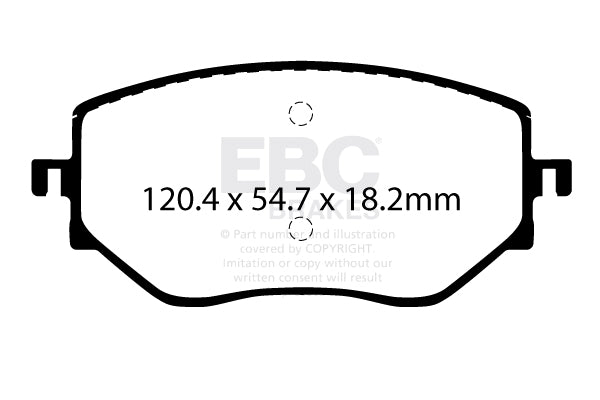 EBC Front Yellowstuff Pads for Nissan Micra (K14) 1.0 T 100BHP 2019 DP42422R