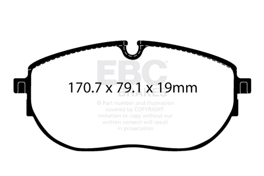 EBC Front Yellowstuff Pads for Volkswagen California T6.1 2.0 TD 150BHP 2019 DP42434R