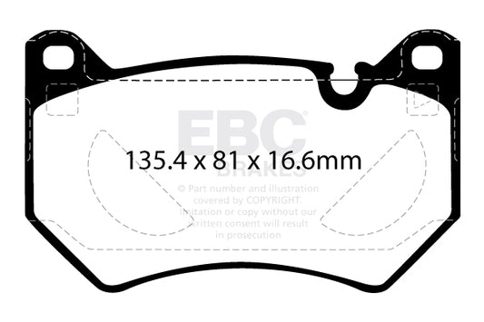 EBC Front Greenstuff Pads for Audi Q5 FY 2.0 TD 35 163BHP 2020 DP62436